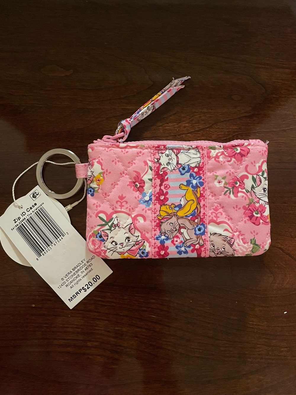 NWT Vera Bradley Zip ID Case Disney The Aristocats